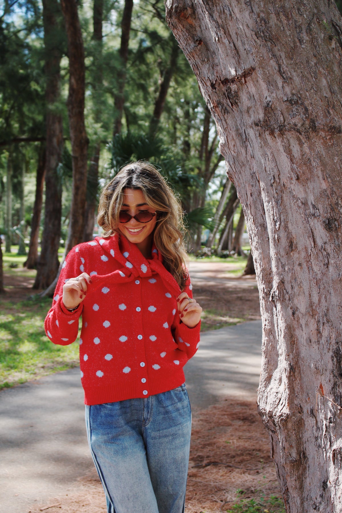 Polka Dot Picnic Cardigan