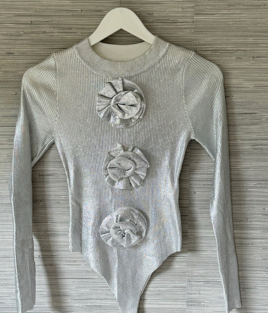 Silver Floret Bodysuit