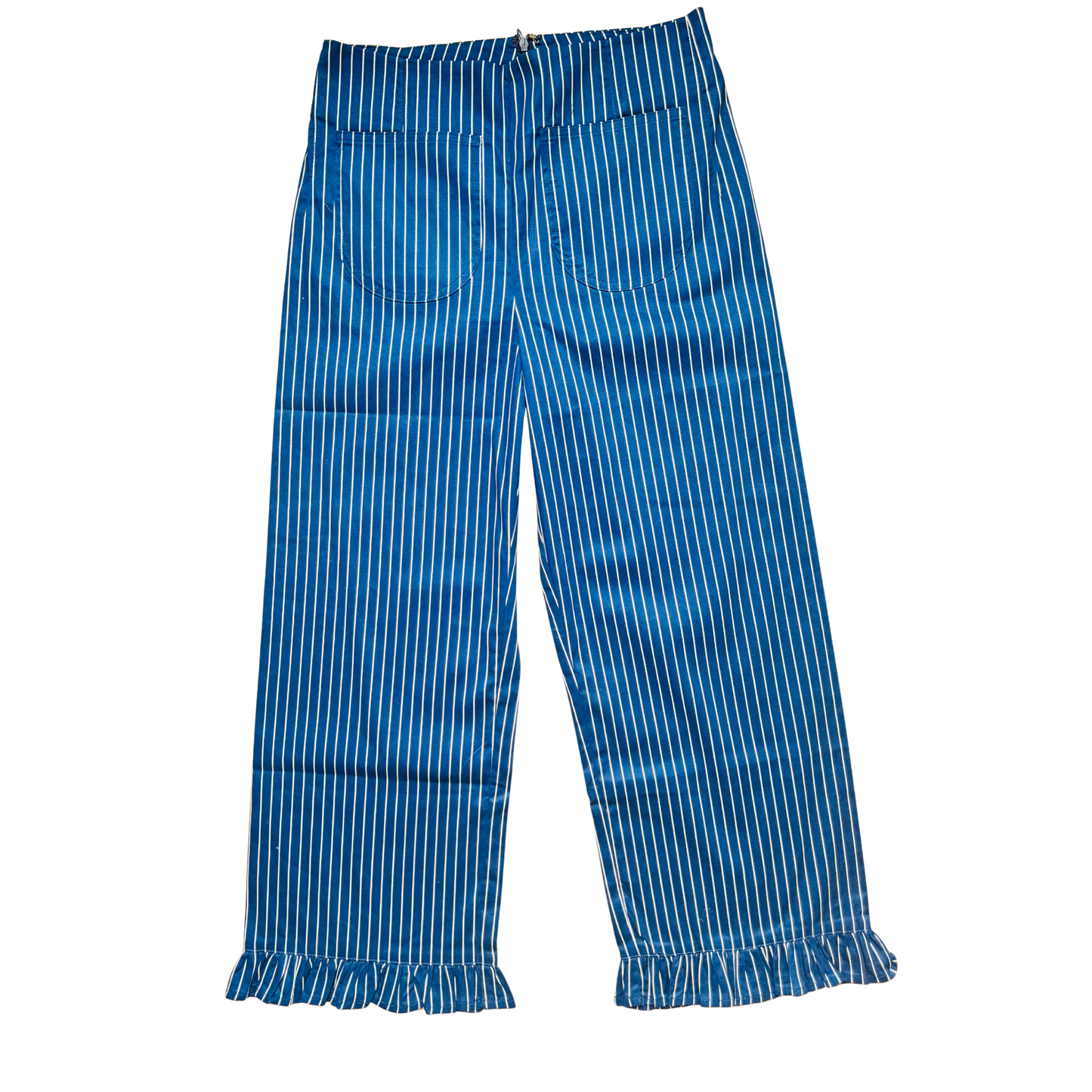 Pinstripe Ruffle Trousers