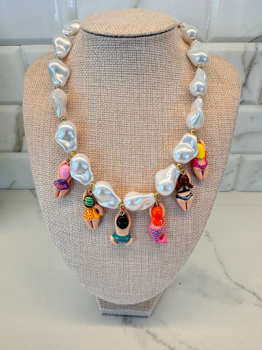 Beach Babe Pearl Statement Necklace