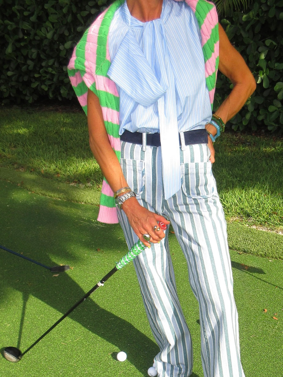 The Blue Pinstripe Marine Blouse