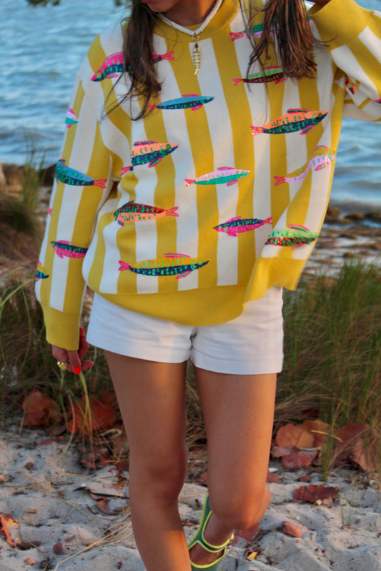 Queen of Sparkles Fish Sweater