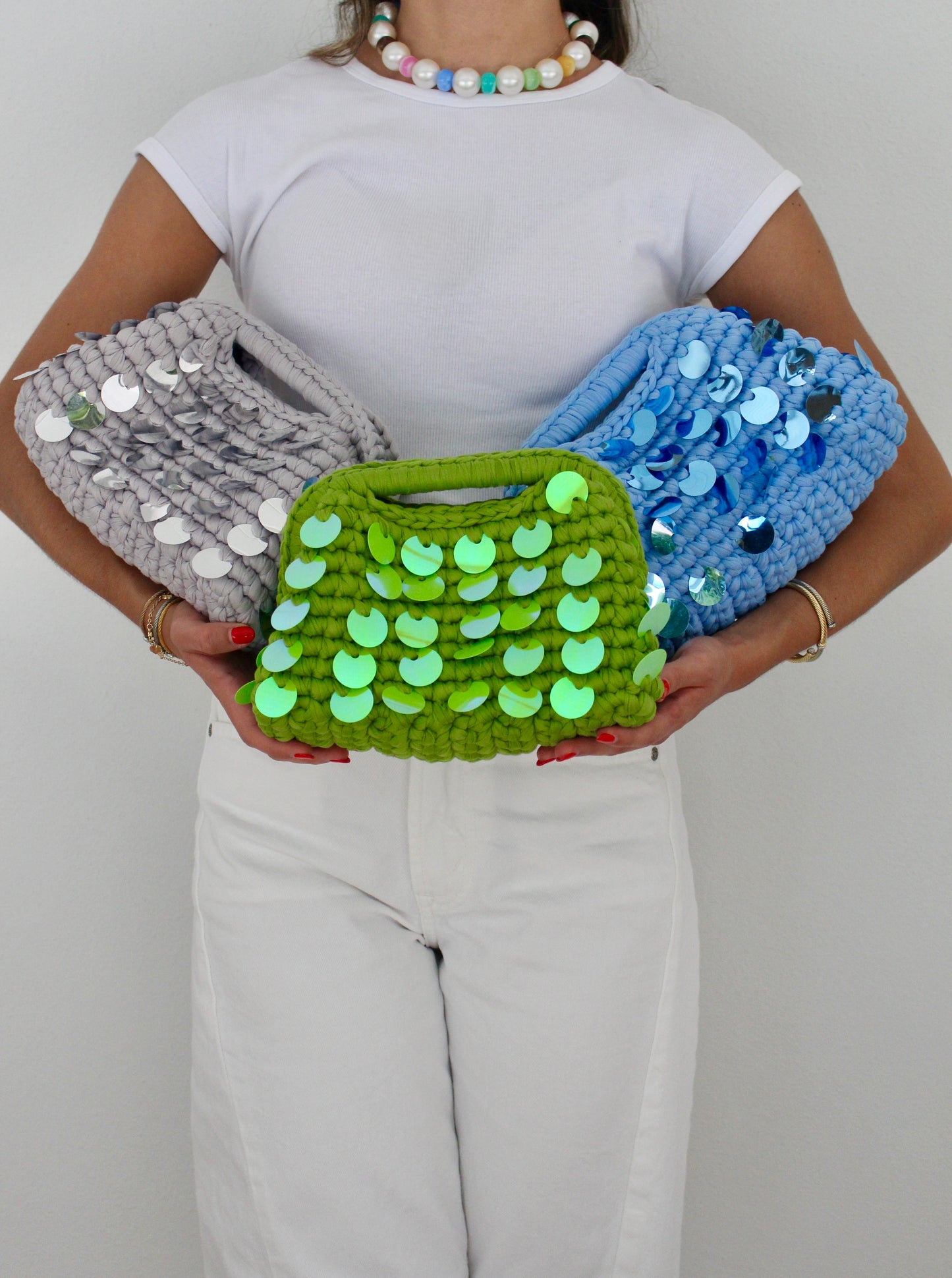 Sequin Crochet Clutch
