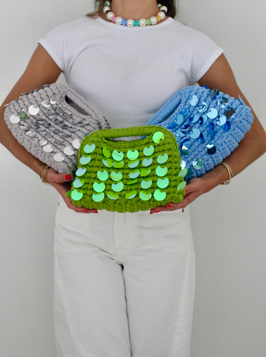 Sequin Crochet Clutch