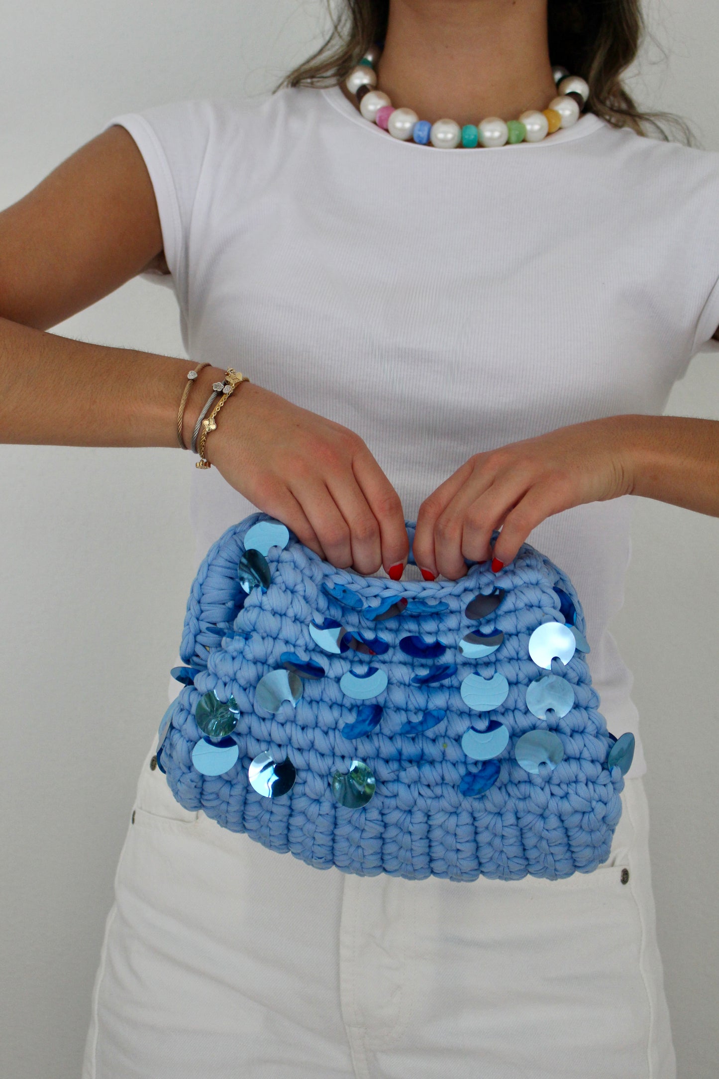 Sequin Crochet Clutch