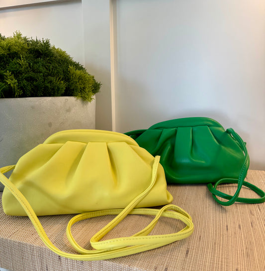Ruched Crossbody Clutch Bag