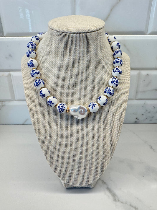 The Porcelain Single Pearl Necklace