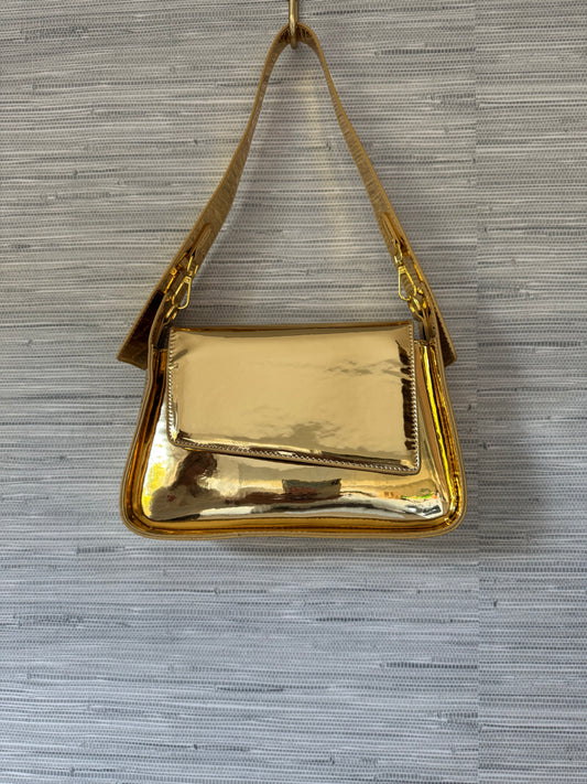 The Metallic Shoulder Bag - Gold