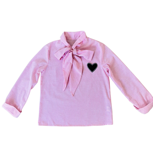 The Preppy Pink Bow Blouse