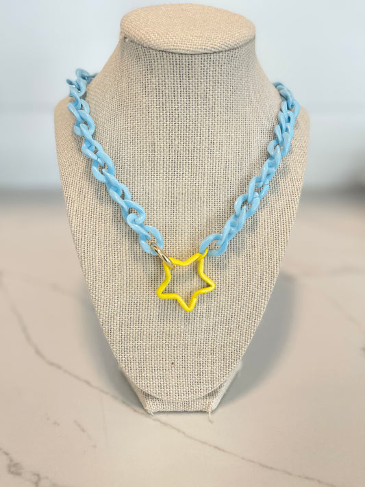 Yellow Star Chain Necklace